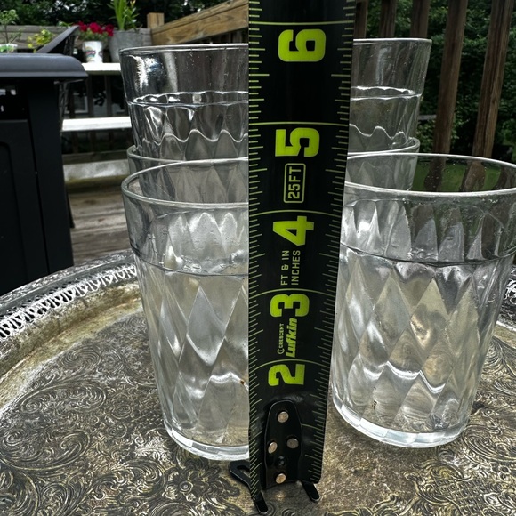 Vintage 1930’s Diamond Patter Juice Glasses 3 1/8” Set of 6 Hazel Atlas - Picture 7 of 8
